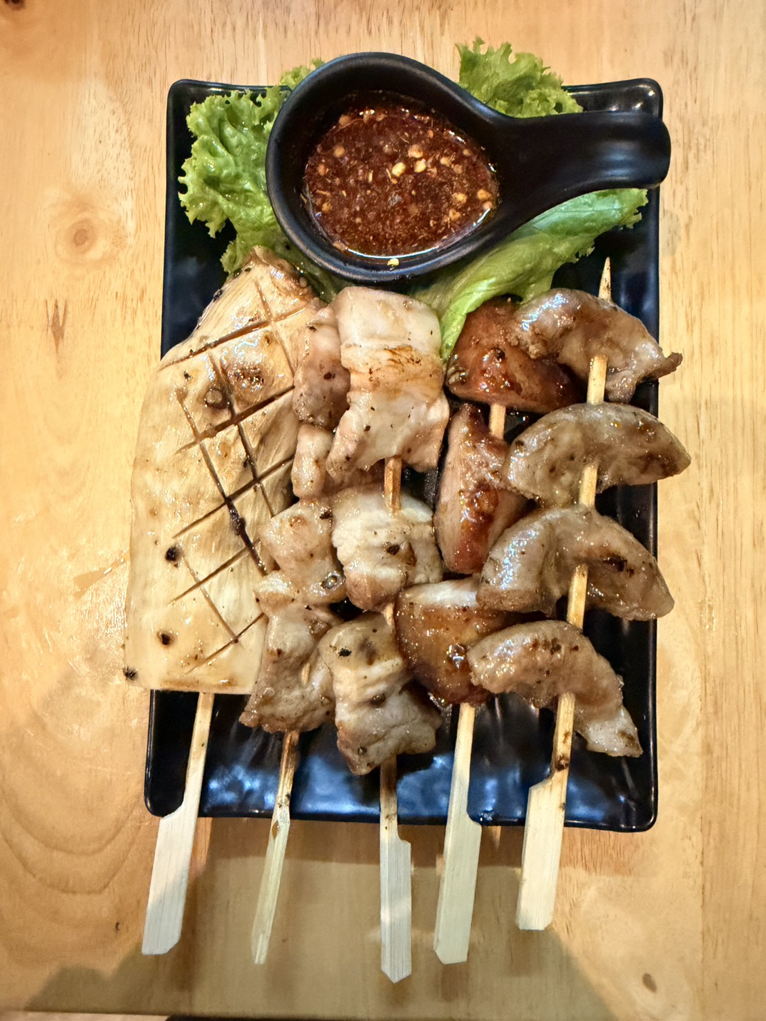 Set หมูย่างเสียบไม้